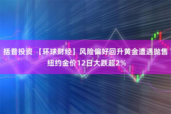 括普投资 【环球财经】风险偏好回升黄金遭遇抛售 纽约金价12日大跌超2%
