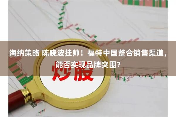 海纳策略 陈晓波挂帅！福特中国整合销售渠道，能否实现品牌突围？