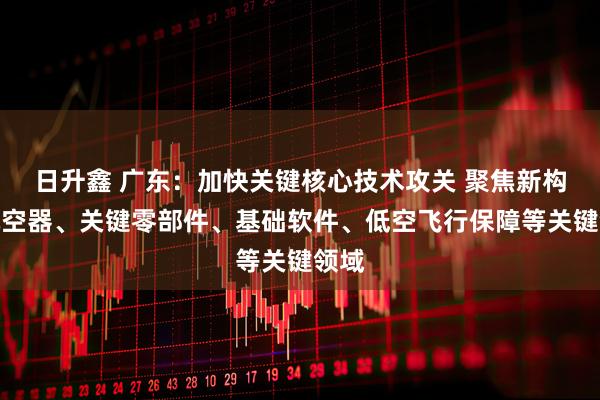 日升鑫 广东：加快关键核心技术攻关 聚焦新构型航空器、关键零部件、基础软件、低空飞行保障等关键领域